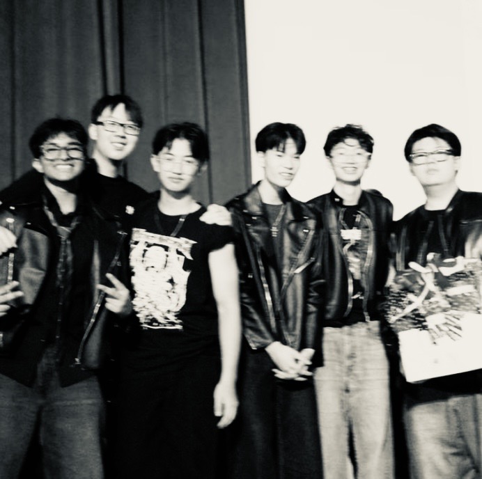 KARVED band black and white photograph